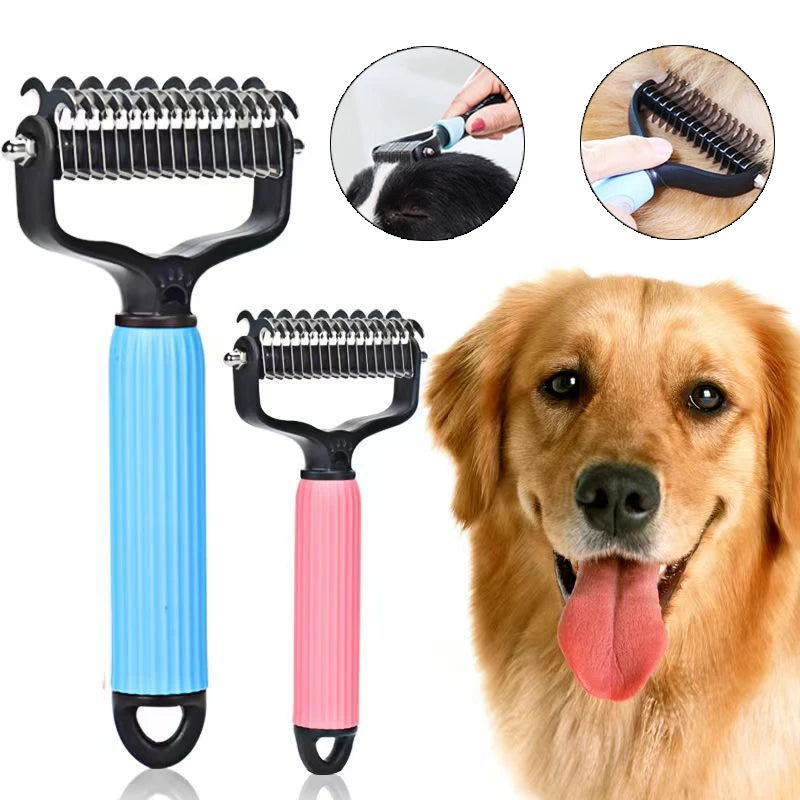 A Pet Double-Sided Knot Comb Dog Comb Dog Comb Cat Beauty Hair Removal Cat Comb Pet Supplies